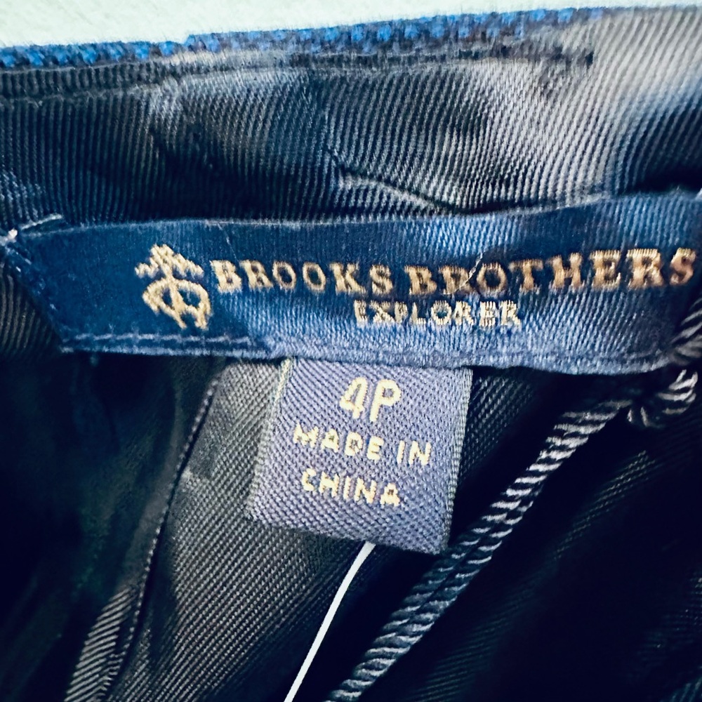 Brooks Brothers Lined Wool Blend Navy Skirt Size 4P Waist 28” New With Tags - Picture 4 of 8